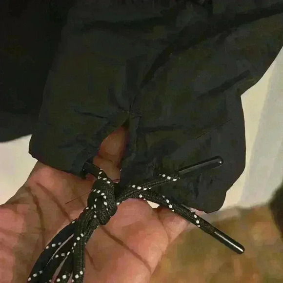 PINK VICTORIA'S SECRET Anorak Jacket Black Fleece Cowl Neck size L - Picture 4 of 8